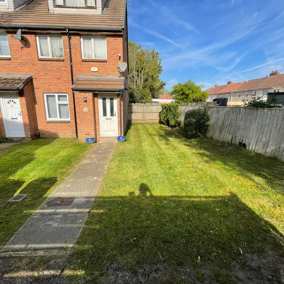 Front garden after grass cutting