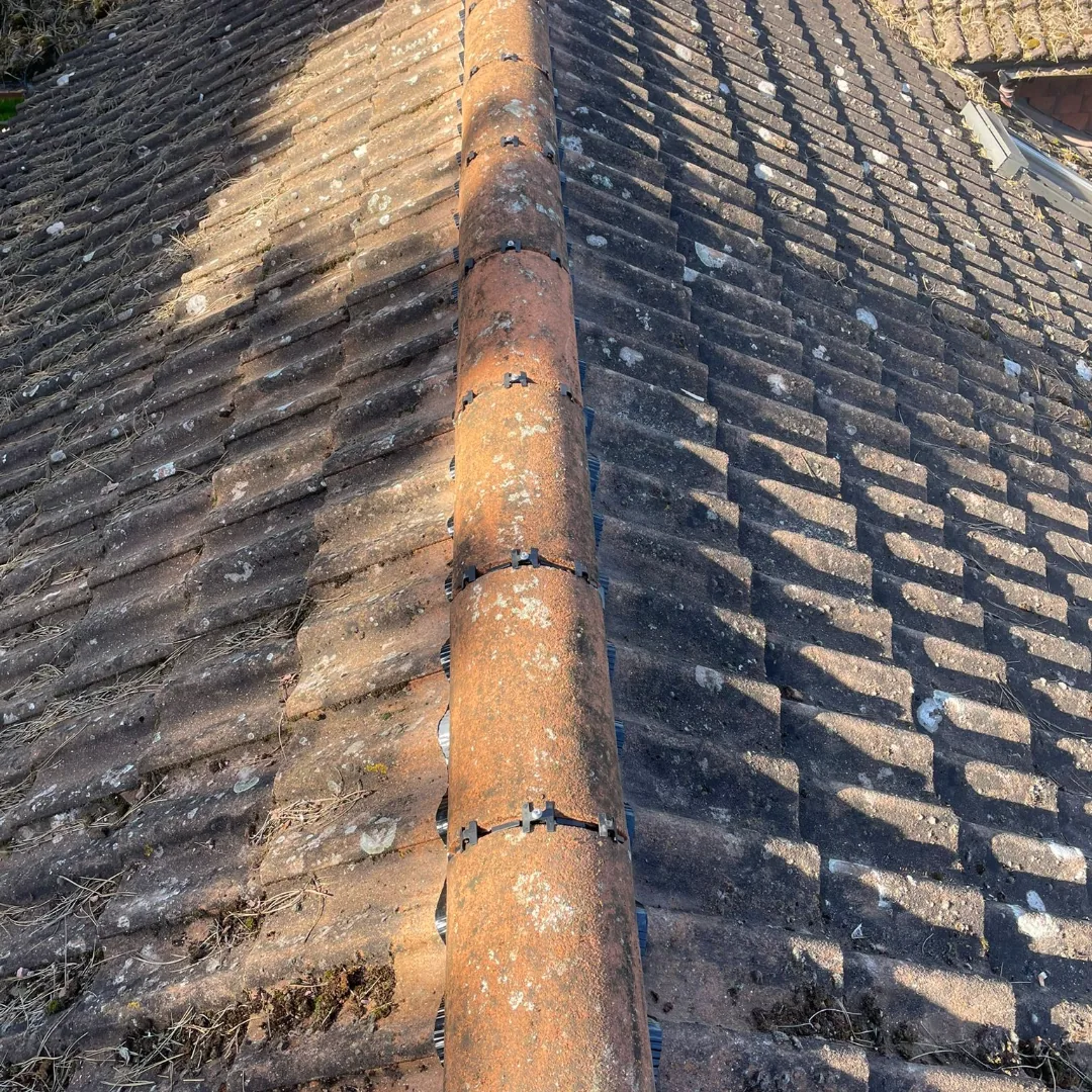 Roof after cleaning work